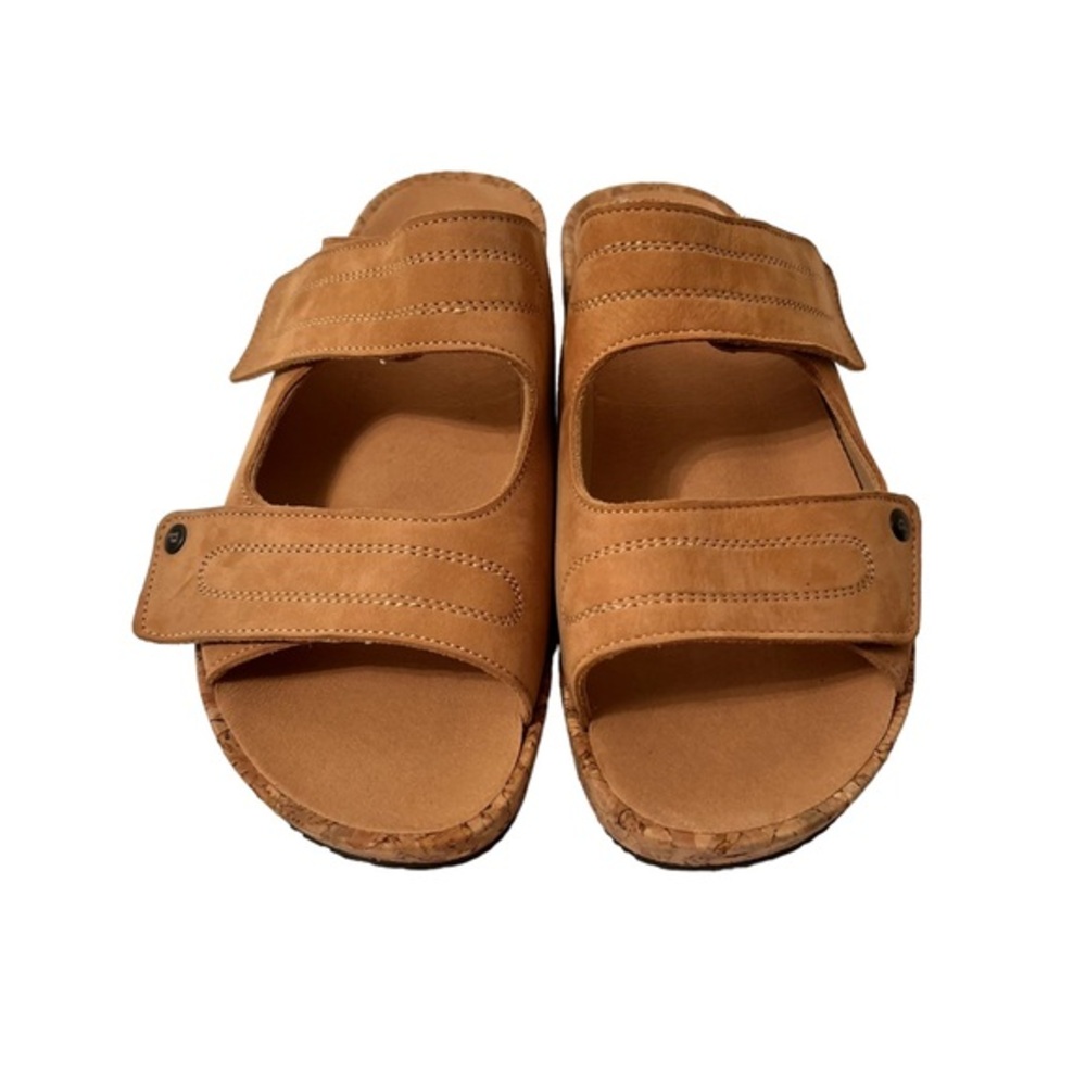 Pandere Women’s Conga Slide Camel Beige Wide Slip On Sandals Size 12 NWOT
